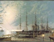 StobartJohn-PhiladelphiaMoonlightOverTheDelaware1835-sj. Stobart, 