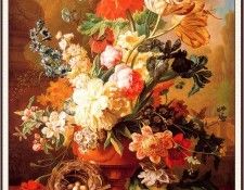 bs-flo- Paul Theodor Van Brussel- A Vase Of Flowers. ��������, ���� ������ ���