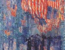 hassam the avenue in the rain 1917. , 