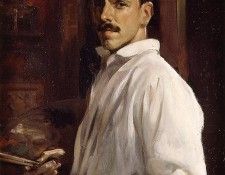 Ortiz Jose Benlliure Autorretrato con camisa blanca.   Benlliure