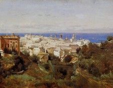 Corot View of Genoa from the Promenade of Acqua Sola. ����, ���-������-������