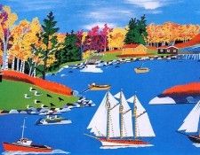 Norris, Joe - Coastal Scene with Schooners (end. ������, ���