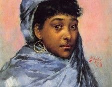 Stewart Julius LeBlanc Young Woman In Blue. ,  