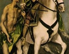 El Greco St. Martin and the Beggar, 1597-1599, 193.5x103 cm,. �����, ���-