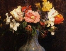 Fantin Latour Flowers Camelias and Tulips. ������-�����, �����-����-���-������