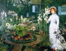 John Atkinson Grimshaw - Le jardin du pasteur, la reine des l.   