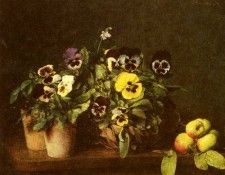 Fantin Latour Henri Still Life With Pansies. -, ---