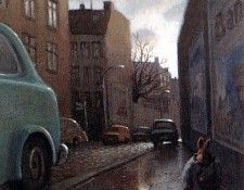 Sa32 Rabbit on a Rainy Street MichaelSowa sqs. , 