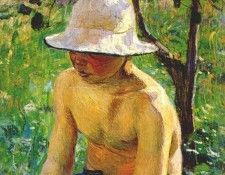 borisov-musatov boy in garden 1898. -,  (1870-1905)
