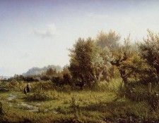 Kruseman van Elten Hendrik Summer landscape Sun. Kruseman, ���