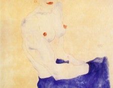 Schiele Seated girl, 1911, Haags Gemeentemuseum voor Moderne. , 