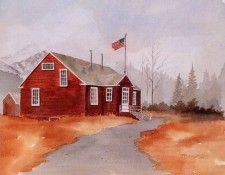 Phil Bean - Schoolhouse, Hope, Alaska, De. , 