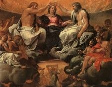 CARRACCI - THE CORONATION OF THE VIRGIN, OIL ON CANVAS. , 