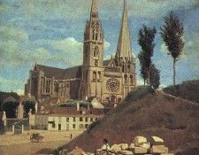 COROT - CHARTRES CATHEDRAL, 1830 (RETOUCHED 1872). 