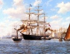Jsd48 Ariel Leaving London Docks  1866 JStevenDews sqs. ���, J ������