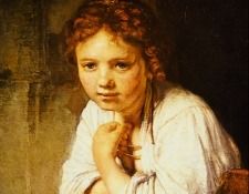 Rembrandt - A Young Girl Leaning on a Window-Sill. ��������� ������� ��� ����