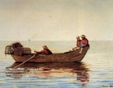 Homer Winslow Three Boys in a Dory with Lobster Pots. , 