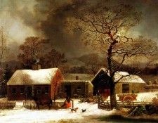 Winter Scene in New Haven. Durrie, 