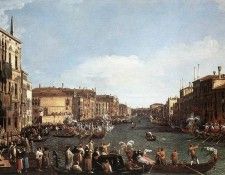 CANALETTO A Regatta On The Grand Canal. 