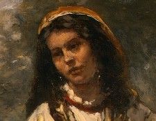 Corot Gypsy Girl with Mandolin, probably c. 1870-1875, Det(1. , --