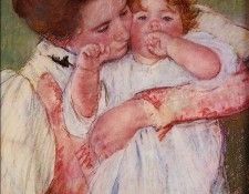 Cassatt Mary Little Ann Sucking Her Finger Embraced by Her Mother. ������ ����