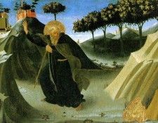 Fra Angelico Saint Anthony the abbott tempted by a lump of g. ,    F