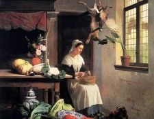 Noter David Emil Joseph De A Maid In The Kitchen. ,    