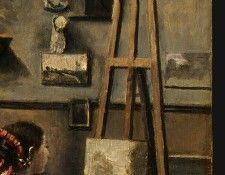 Corot The Artists Studio, c. 1855-1860, Detalj 2, NG Washin. ����, ���-������-������