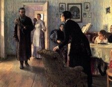 Repin Iliya Unexpected visitors. �����, ���� ��������