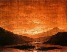 FRIEDRICH Caspar David Mountainous River Landscape. ,  