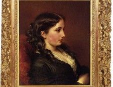 Winterhalter Franz Xavier Study of a Girl in Profile. ,  