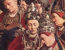 Eyck Jan van The Ghent Altarpiece Adoration of the Lamb detail bottom right. ���, �� ���