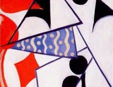 rozanova four aces (simultaneous composition) 1915-16. 