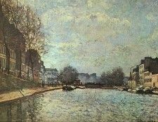 Sisley The St. Martin Canal, 1870.. , 