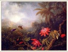 bs-ahp- Martin Johnson Heade- Passion Flowers With Three Hummingbird. ����, ������ �������