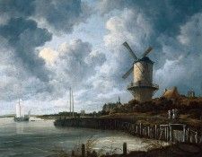 Ruisdael van Jacob Mill at Wijk van Duurstede Sun . ,  