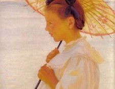WilliamPaxton ChildInSunlightorTheChineseParasol 1908. �������, ������ ���������