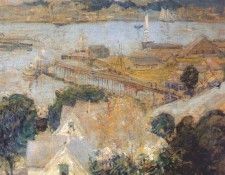 twachtman gloucester harbor c1901. Twachtmann, ���� �����