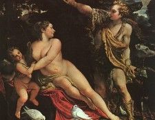 CARRACCI - VENUS, ADONIS, AND CUPID, 1590, OIL ON CANVAS. ��������, ��������