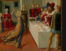 Gozzoli The Dance of Salome, 1461-62, 23.8x34.3 cm, Detalj 1. , 