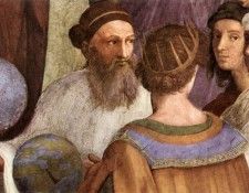 Raffaello - Stanze Vaticane - The School of Athens (detail) [07]. 