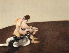 Bacon Three Figures in a Room, left 1964. , 