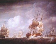 pocock a fleet of east indiamen at sea 1803. 