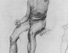 Lambert Seated Boy drawing. , 