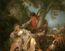 BOUCHER - THE INTERRUPTED SLEEP, 1750, OIL ON CANVAS. ����, �������