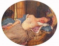 somov young woman asleep 1922. 