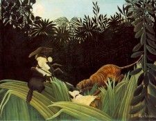 Rousseau,H. Scout Attacked by a Tiger (Eclaireur attaque par. �����, ����