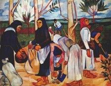 goncharova planting potatoes 1908-9. , 