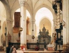 Bosboom Johannes St Jacques Kerk In Antwerpen Sun. Bosboom, ��������