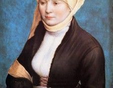 Holbein Hans Jr Portrait of a young woman Sun.   
